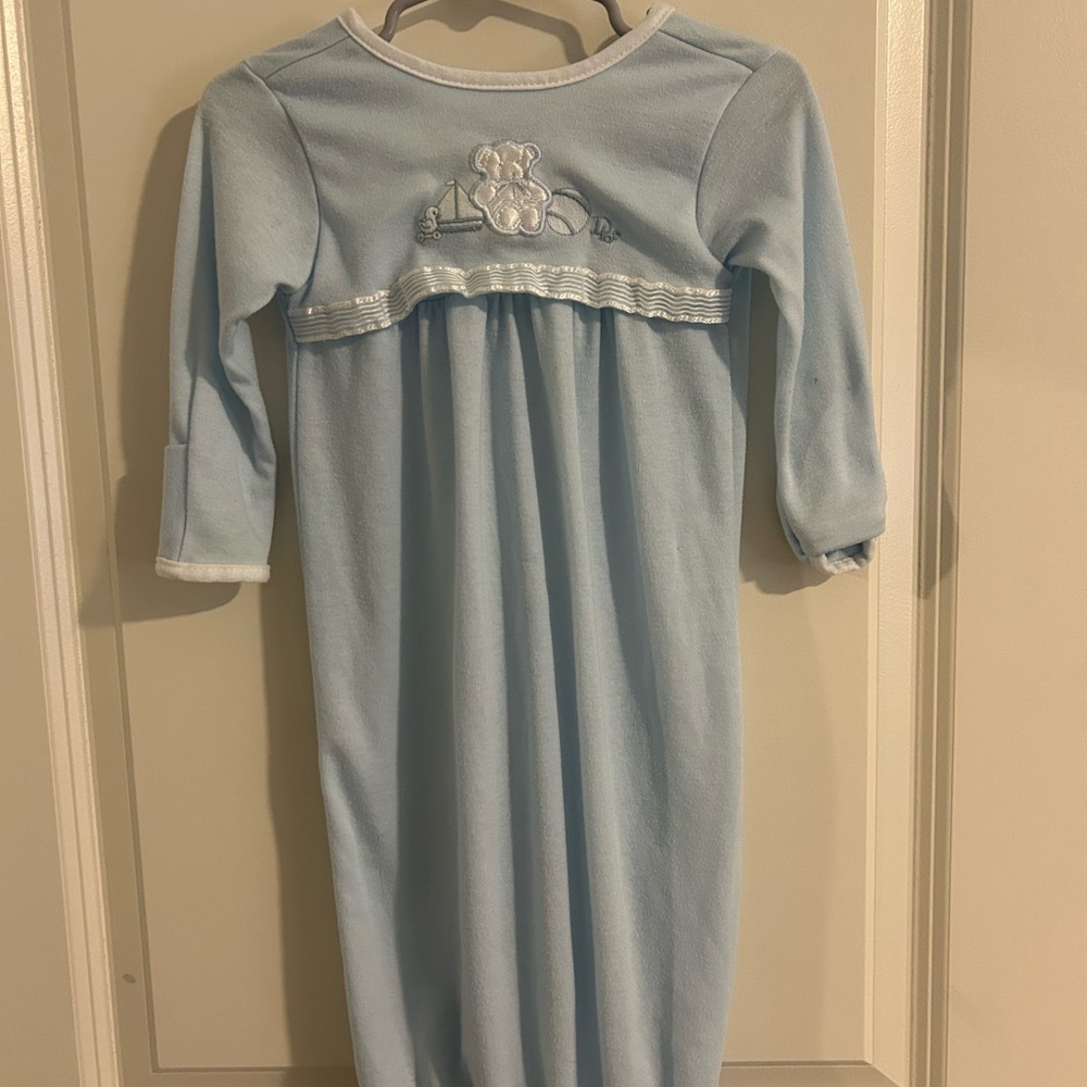 Dior Blue Layette with White Embroidery
